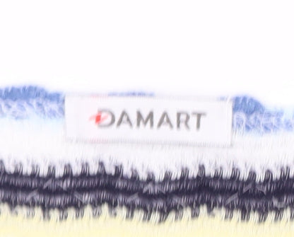 Damart Women's Multicoloured Striped Short Sleeve Knit Jumper Size 22/24