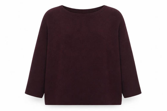 Phase Eight Womens Burgundy Pullover Jumper Medium Cotton Angora Blend