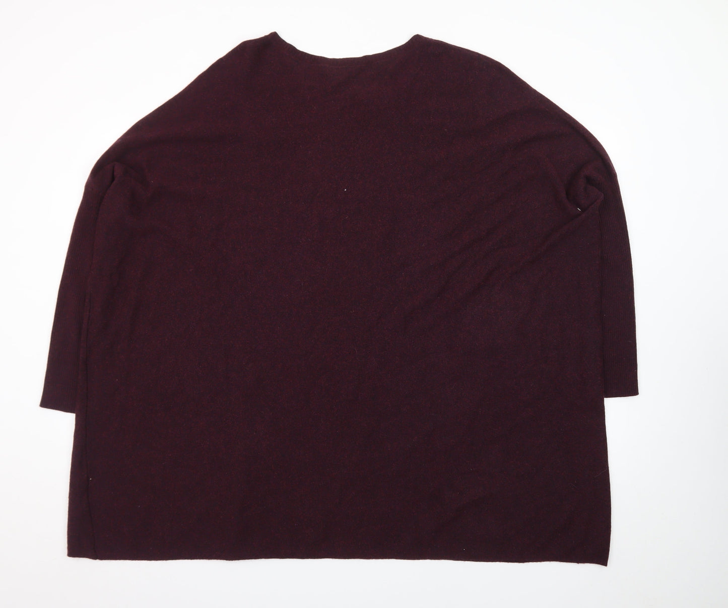 Phase Eight Womens Burgundy Pullover Jumper Medium Cotton Angora Blend
