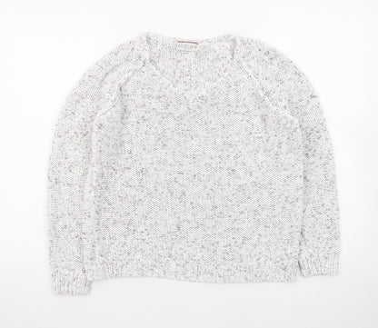 Marks and Spencer Women’s Grey V-Neck Knit Jumper Size 14