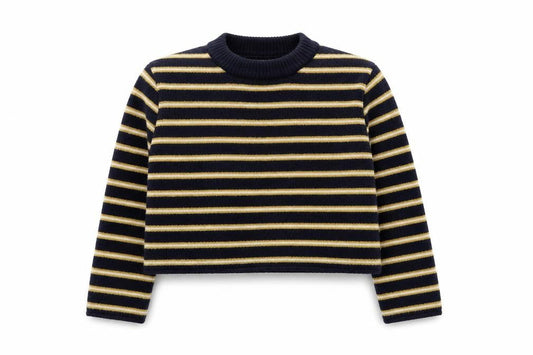 Apricot Women’s Blue Striped Crew Neck Long Sleeve Pullover Jumper UK 8