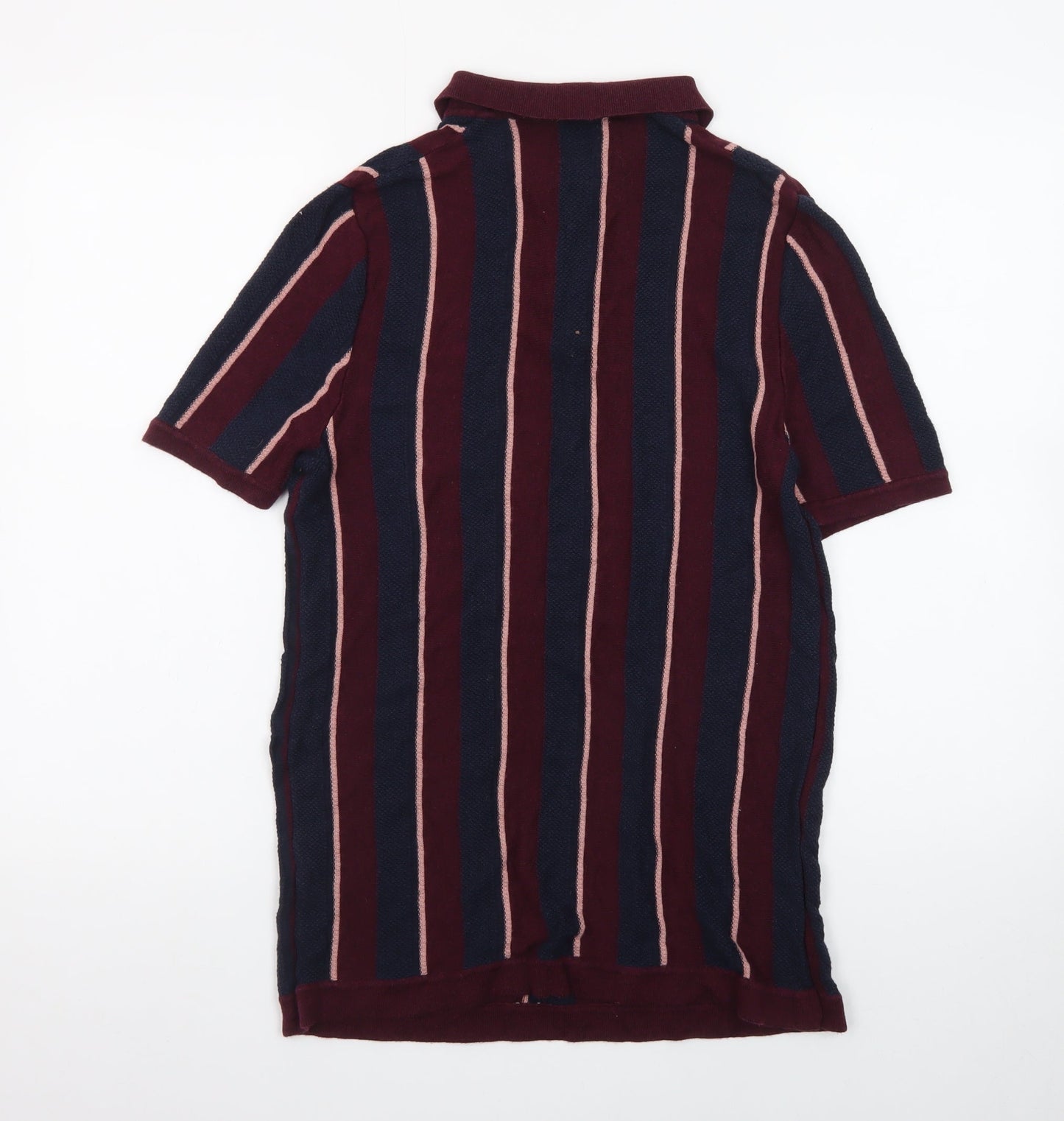 River Island Men’s Multicoloured Striped Polo Shirt Size S