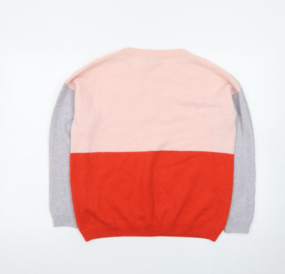 Hobbs Women’s Multicoloured Cashmere Crew Neck Jumper Medium
