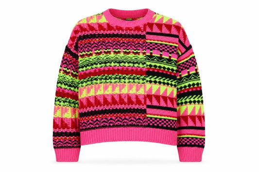 ASOS DESIGN Women's Multicoloured Geometric Knit Jumper Size 12