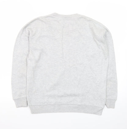 Mint Velvet Women's Grey Embroidered Crew Neck Jumper Size 10