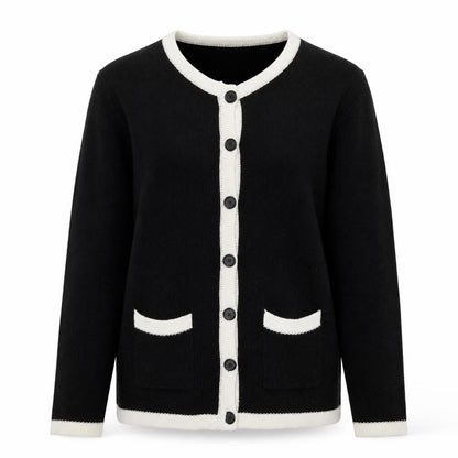 Cotswold Collections Women's Black Cotton Knit Cardigan M