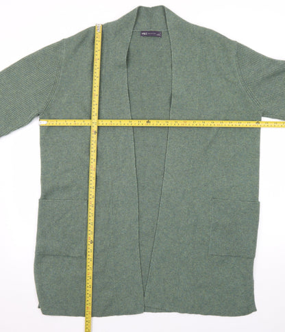 Marks and Spencer Women’s Green Long Knit Open Cardigan Size 16
