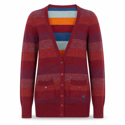 DC Women’s Multicoloured Striped V-Neck Knit Cardigan Size S