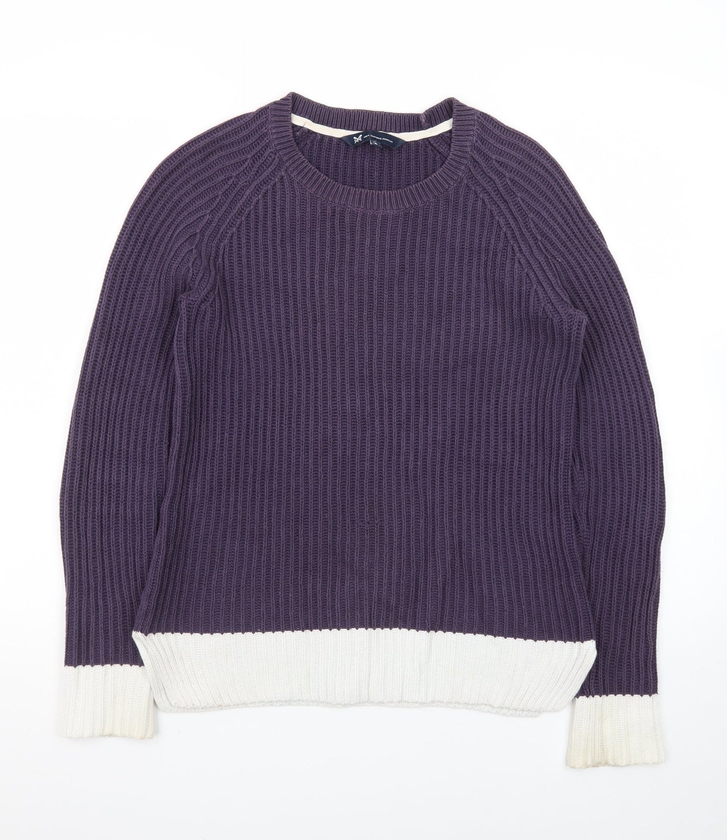 Crew Clothing Women Purple Crew Neck Knit Jumper Size 8