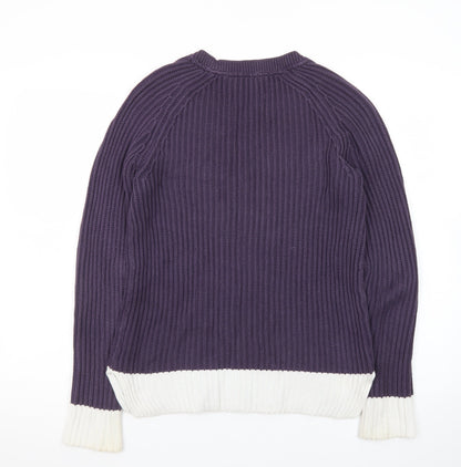 Crew Clothing Women Purple Crew Neck Knit Jumper Size 8