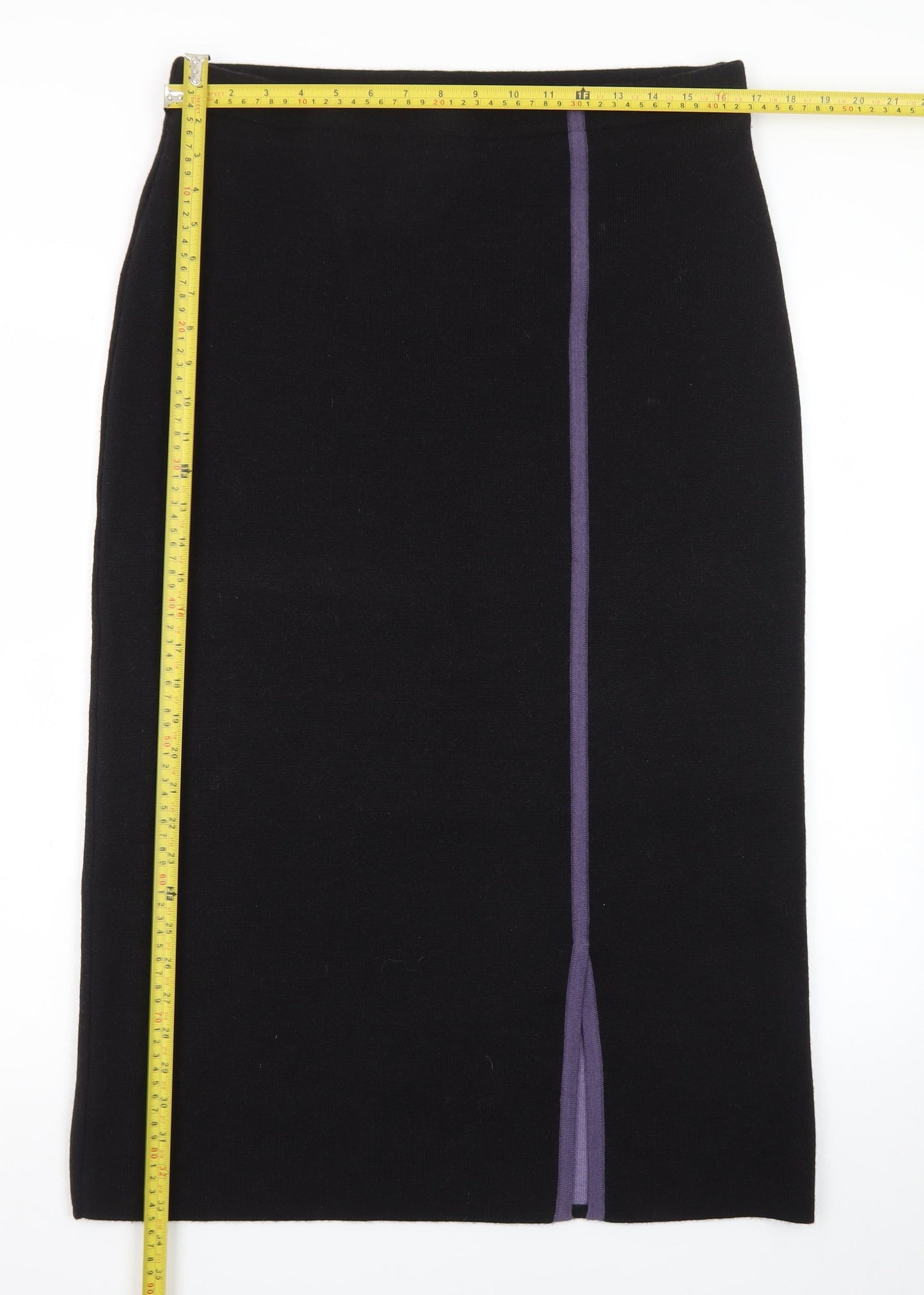 Emreco Womens Black Midi Pencil Skirt Size 16 Wool Blend Workwear
