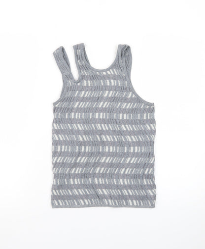 Collusion Women’s Grey Knit Striped Tank Top Size S