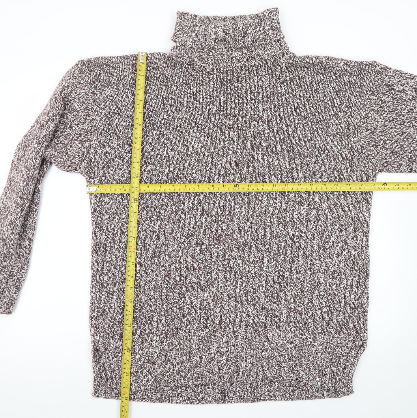 Marks and Spencer Women's Multicoloured Roll Neck Jumper Size 18