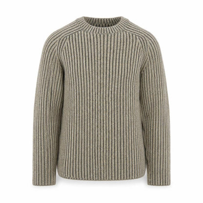Jack & Jones Men’s Beige Wool Blend Striped Knit Pullover Jumper Size S
