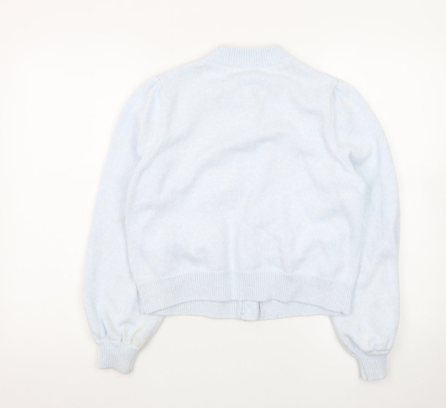 Mint Velvet Women's Blue Crew Neck Button Cardigan M