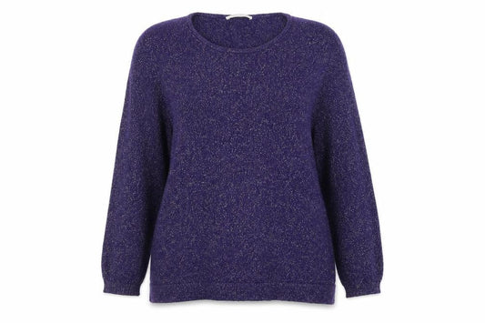 Windsmoor Women's Purple Glitter Long Sleeve Jumper Small