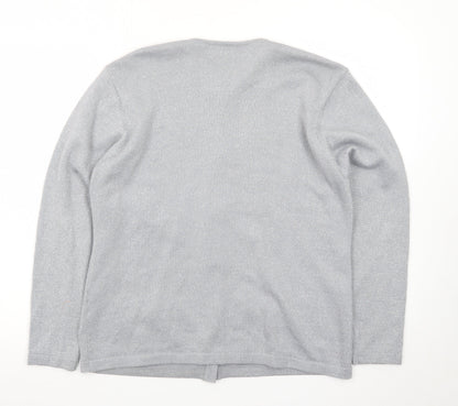 Emreco Women's Grey Wool Blend Button Cardigan Size 18