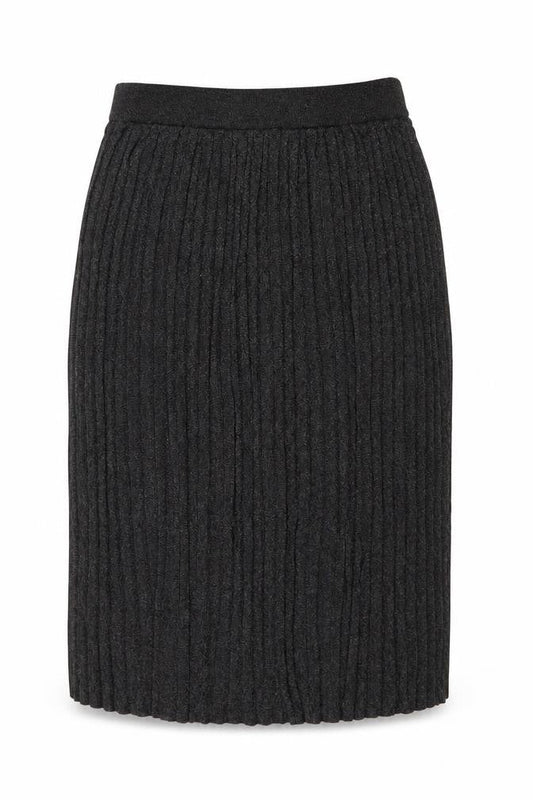F&F Women’s Grey Pleated Knit Midi Skirt Size 20