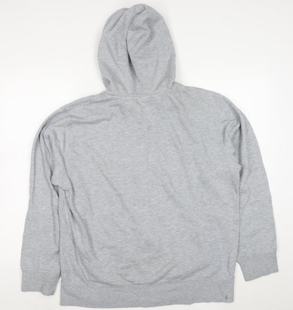 Reebok Men Grey Full Zip Hoodie Size M Regular Fit Sportswear