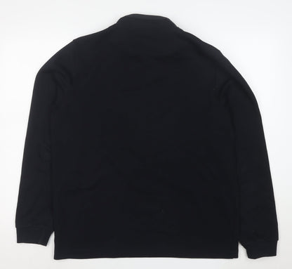 Marks and Spencer Autograph Men's Black L 1/2 Zip Fleece Sweatshirt