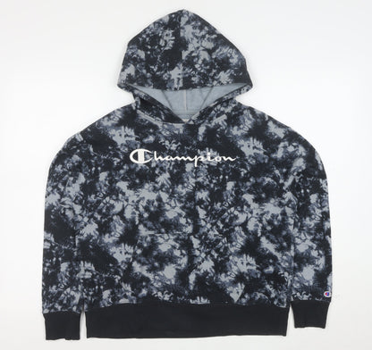 Champion Men’s Black Tie Dye Pullover Hoodie S Regular Fit