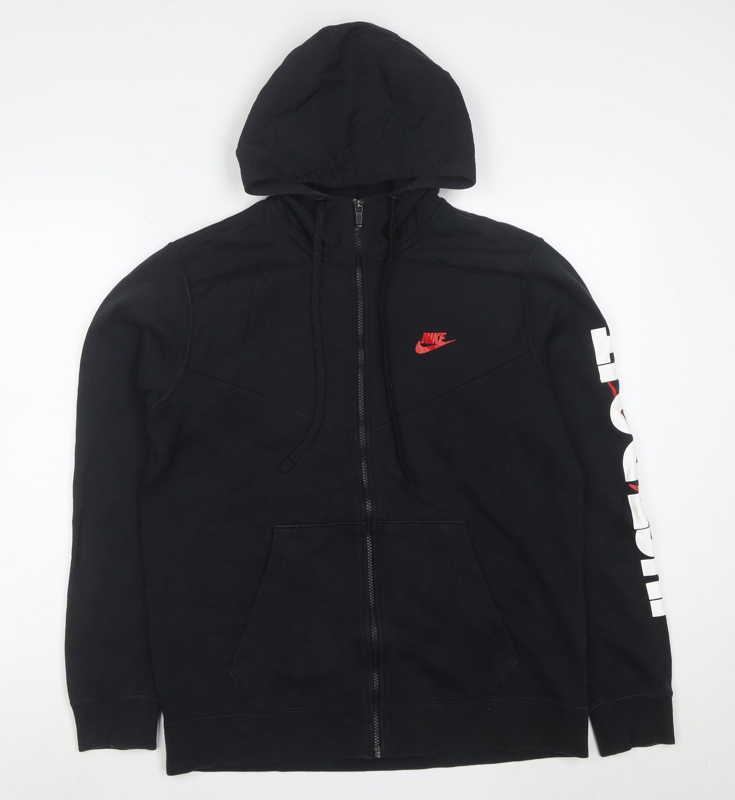 Nike Men's Black Full Zip Hoodie Medium Sportswear