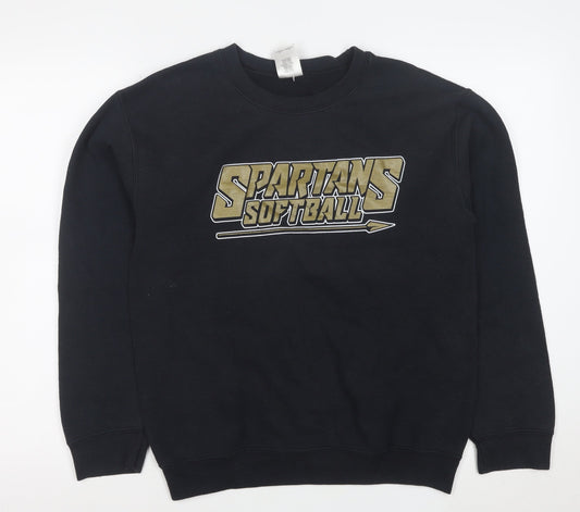 Gildan Men's Black Spartans Softball Sweatshirt Size S Pullover