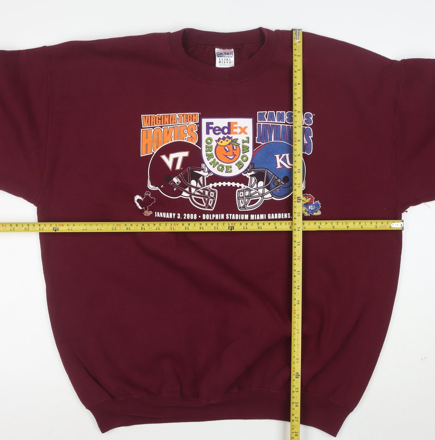 Gildan Womens Burgundy Graphic Sweatshirt XL Heavyweight Cotton Blend