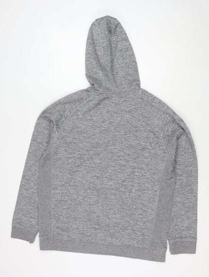 Champion Men’s Grey Pullover Hoodie L Logo Athletic Sweatshirt