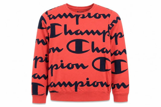 Champion Womens Red Crew Neck Pullover Sweatshirt Size L
