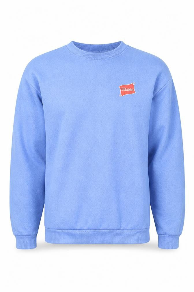 Hanes Men's Blue Pullover Crew Neck Sweatshirt Size S