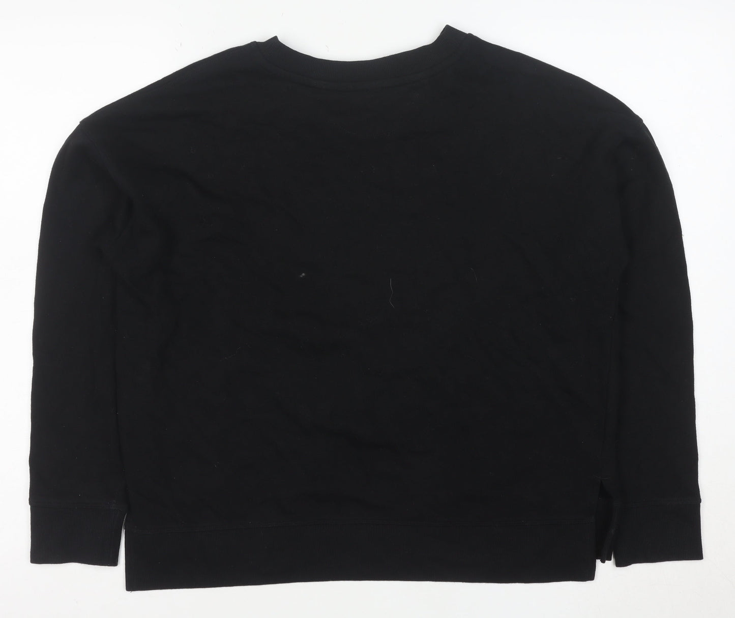 Calvin Klein Women's Black Leopard Logo Pullover Sweatshirt Size S