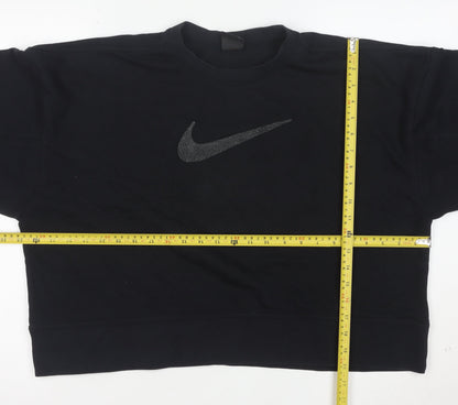 Nike Womens Black L Crew Neck Pullover Sweatshirt