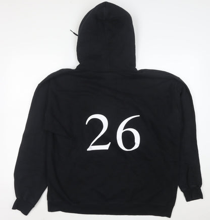 Hanes Mens Black Pullover Hoodie L Sports Graphic Sharks Vintage