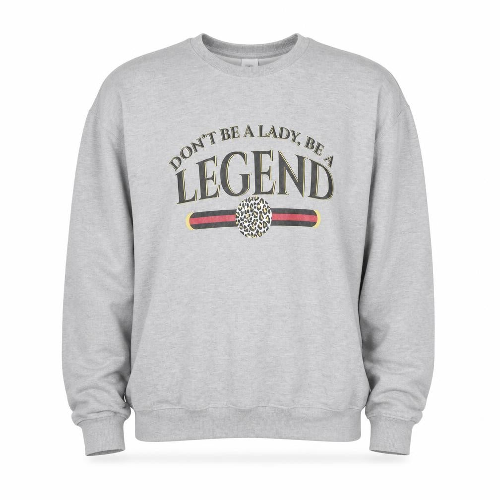 Front view of Tultex unisex grey xl crew neck graphic print sweatshirt