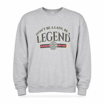Front view of Tultex unisex grey xl crew neck graphic print sweatshirt