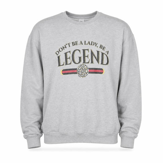 Front view of Tultex unisex grey xl crew neck graphic print sweatshirt