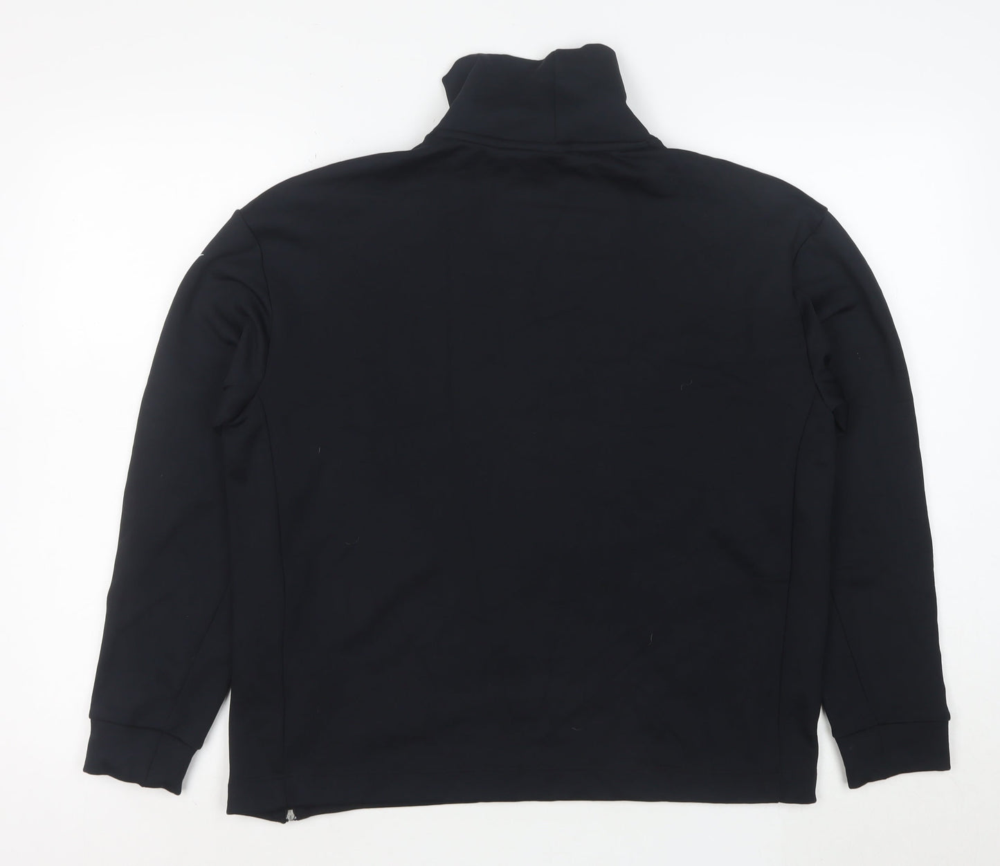 Nike Men's Black S High Neck Zip Detail Sports Sweatshirt