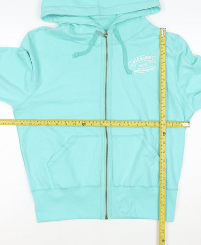 Dickies Women Mint Green Full Zip Hoodie XXL Cotton Blend
