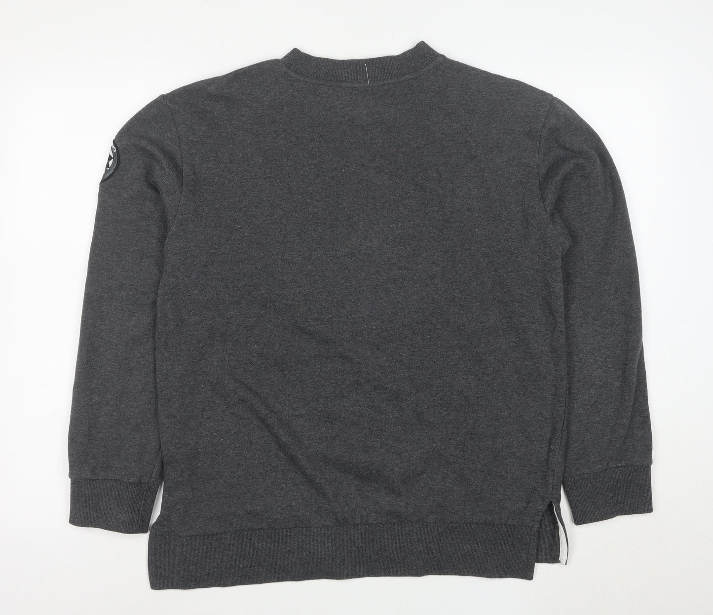 SWIB Men's Grey Crew Neck Graphic Sweatshirt M Outdoor Style