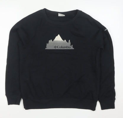 Columbia Men's Black Crew Neck Pullover Sweatshirt S Regular Fit