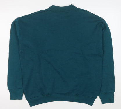 Fruit of the Loom Men's Green Pullover Fleece Sweatshirt Size L