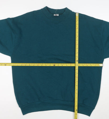 Fruit of the Loom Men's Green Pullover Fleece Sweatshirt Size L