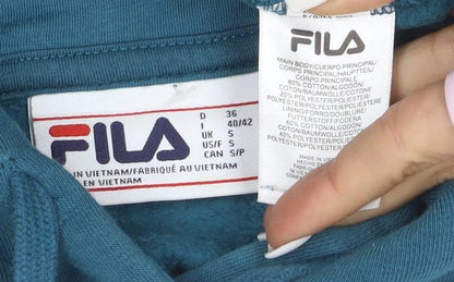 FILA Mens Blue Pullover Hoodie Size S Regular Fit Hooded Sweatshirt