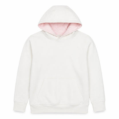 Berghaus Womens White Pink Pullover Hoodie Size 10 Cotton Blend