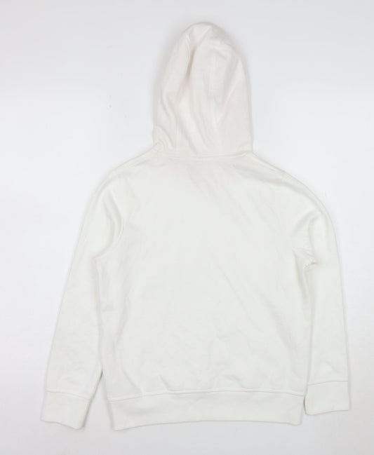 Berghaus Womens White Pink Pullover Hoodie Size 10 Cotton Blend