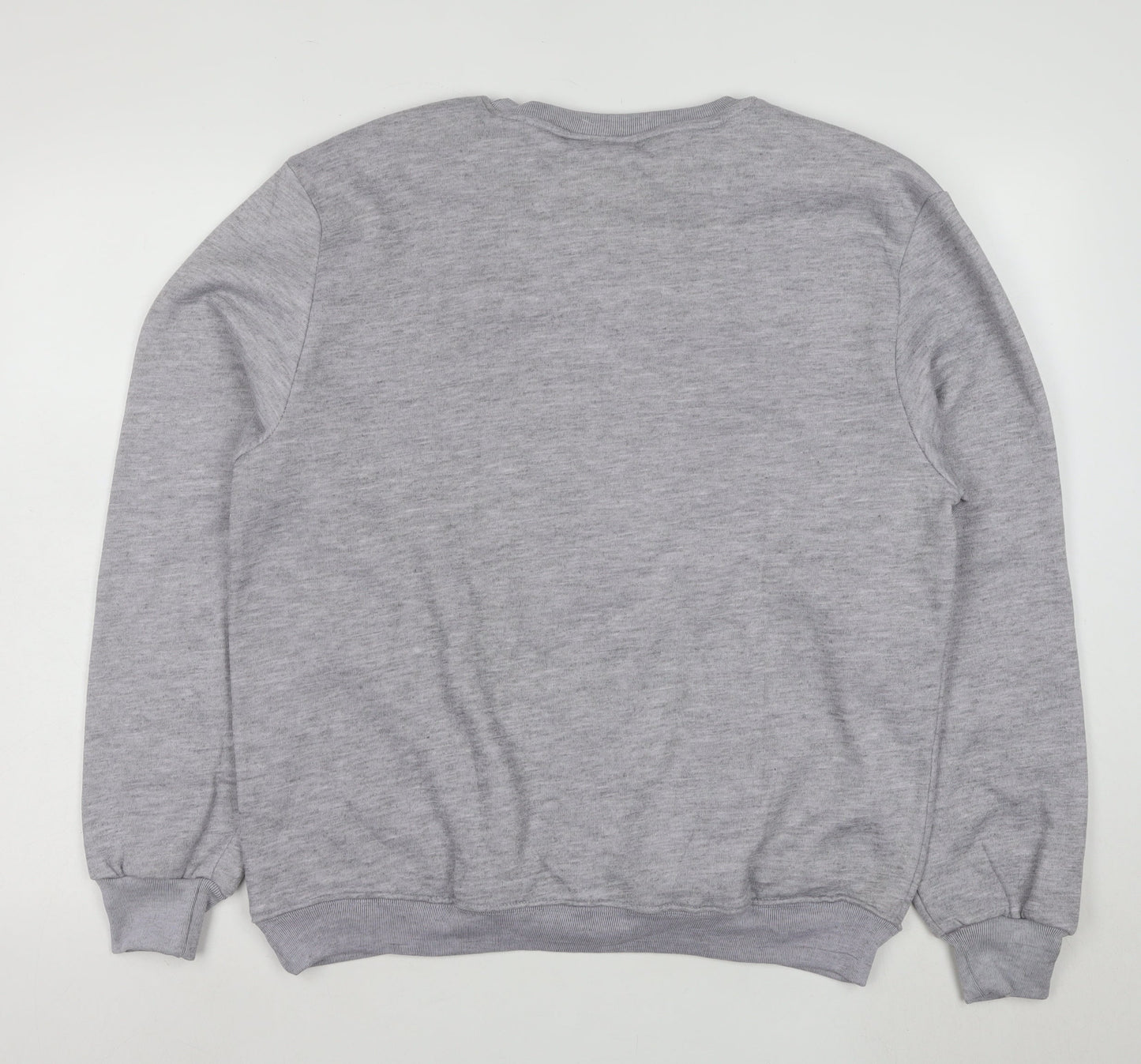 Athletech Mens Grey L Pullover Crew Neck Fleece Sweatshirt