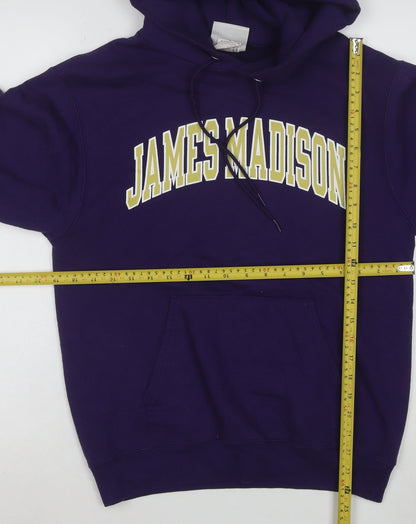 Champion Men's Purple Small Pullover Hoodie James Madison Graphic