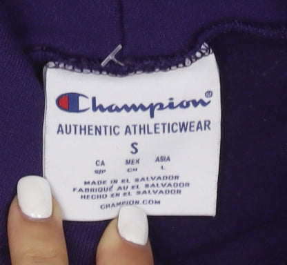 Champion Men's Purple Small Pullover Hoodie James Madison Graphic