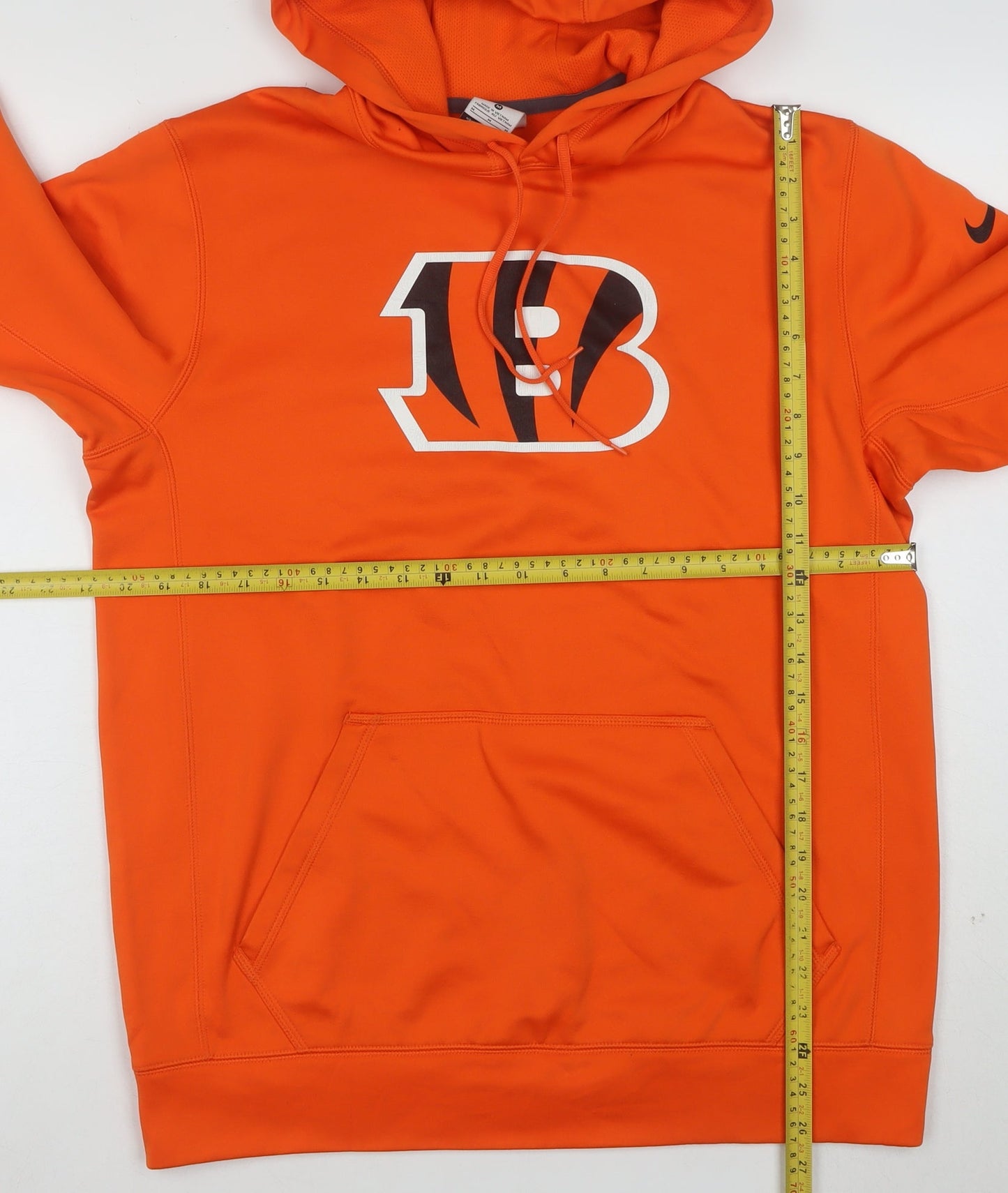 Nike Men's Orange Thermal-Fit Pullover Hoodie M Sportswear
